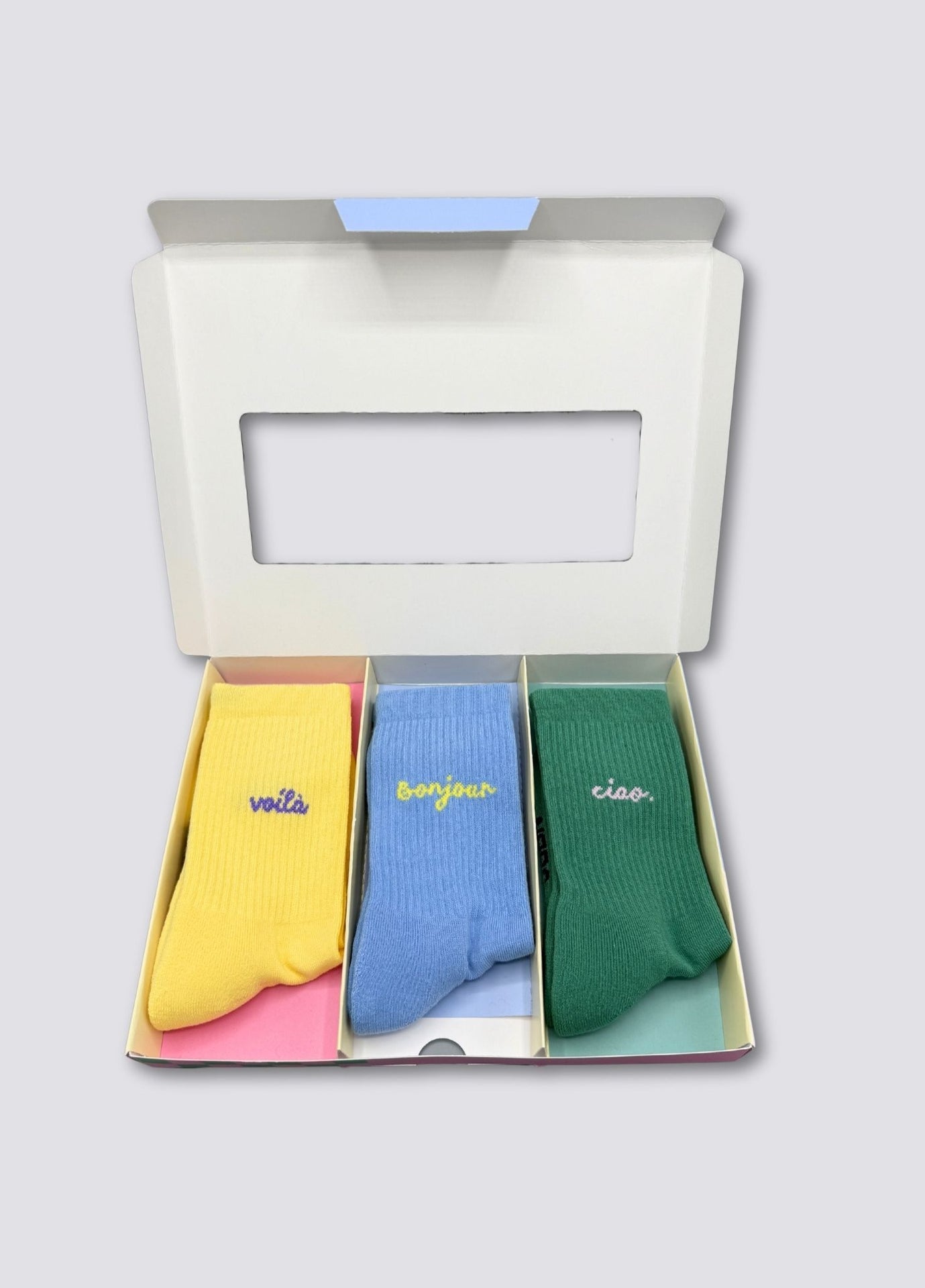 3-PACK – VOILÀ, BONJOUR, CIAO